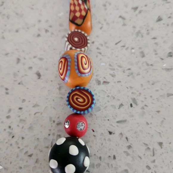 Karyn Kozak Polymer Clay Multicolor Handcrafted Beaded Women’s Necklace - Picture 10 of 15